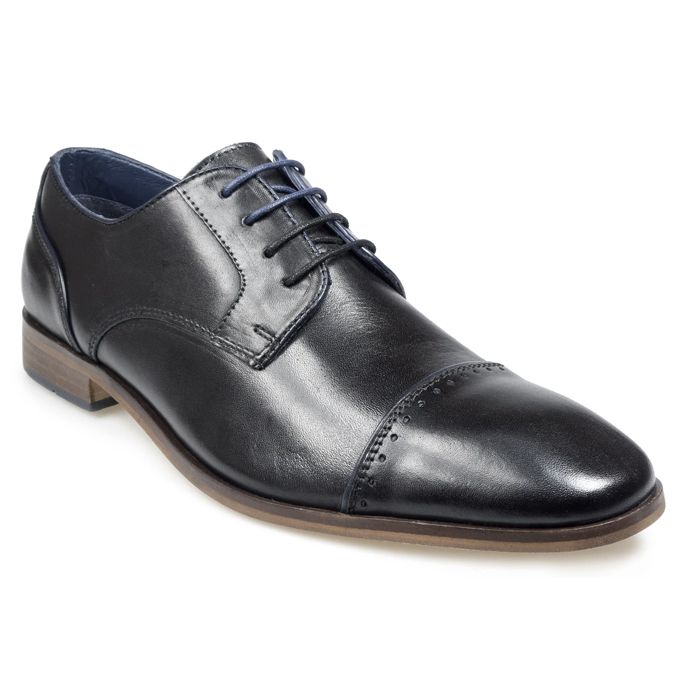 H1437 Pod Regus Lace up Shoe (Black)