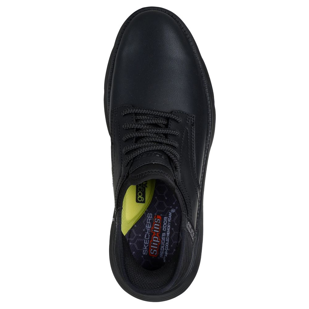 H1928 Skechers Garza Gervin Slip-ins Shoes Wide (Black)