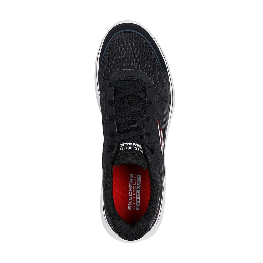 H1932 Skechers GoWalk 7 Alen Trainers (Black/Red)