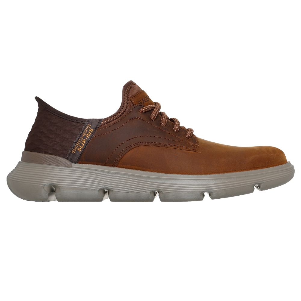 H1928 Skechers Garza Gervin Slip-ins Wide (Dk Brown)