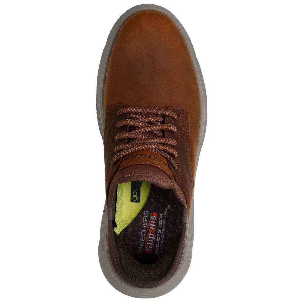 H1928 Skechers Garza Gervin Slip-ins Wide (Dk Brown)