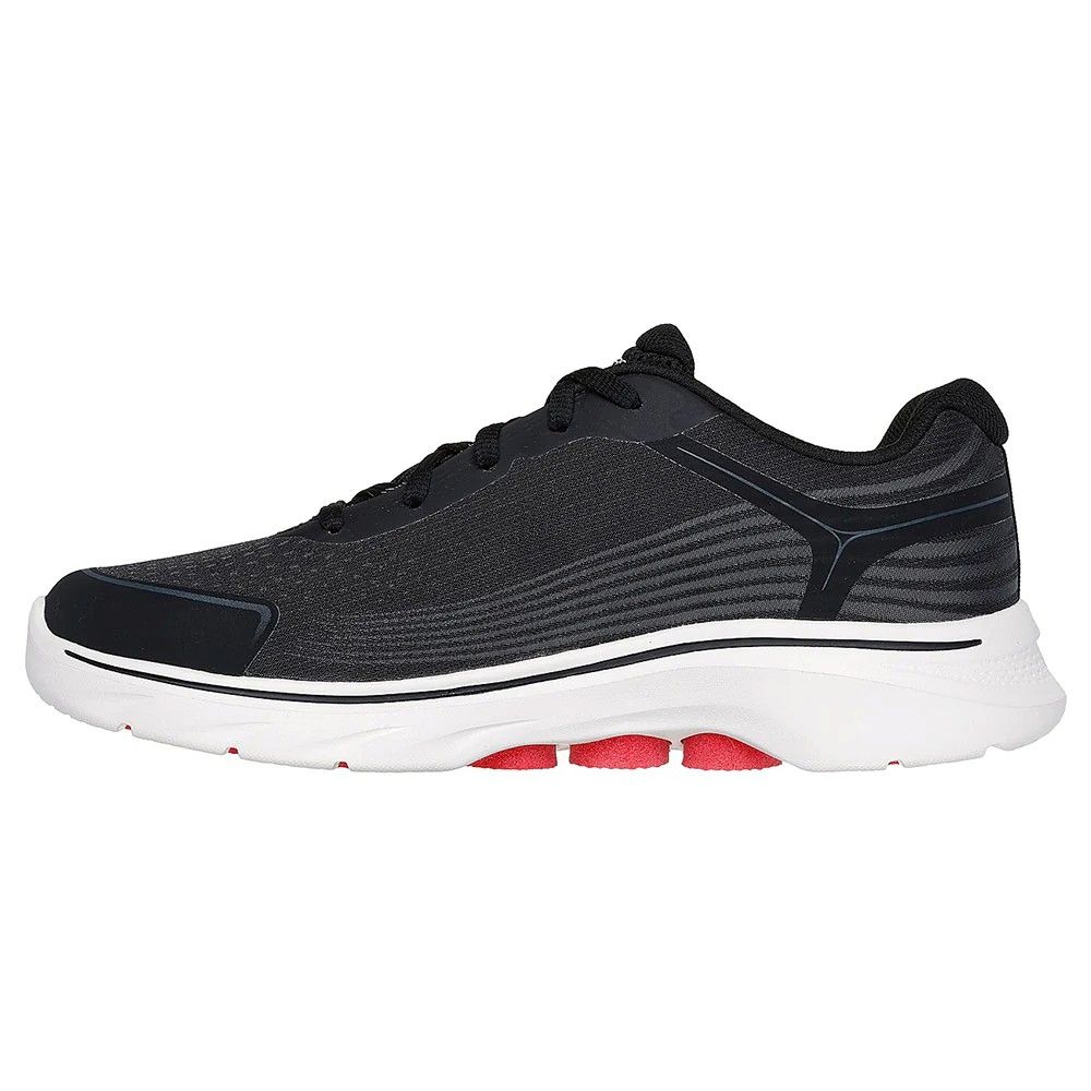 H1932 Skechers GoWalk 7 Alen Trainers (Black/Red)