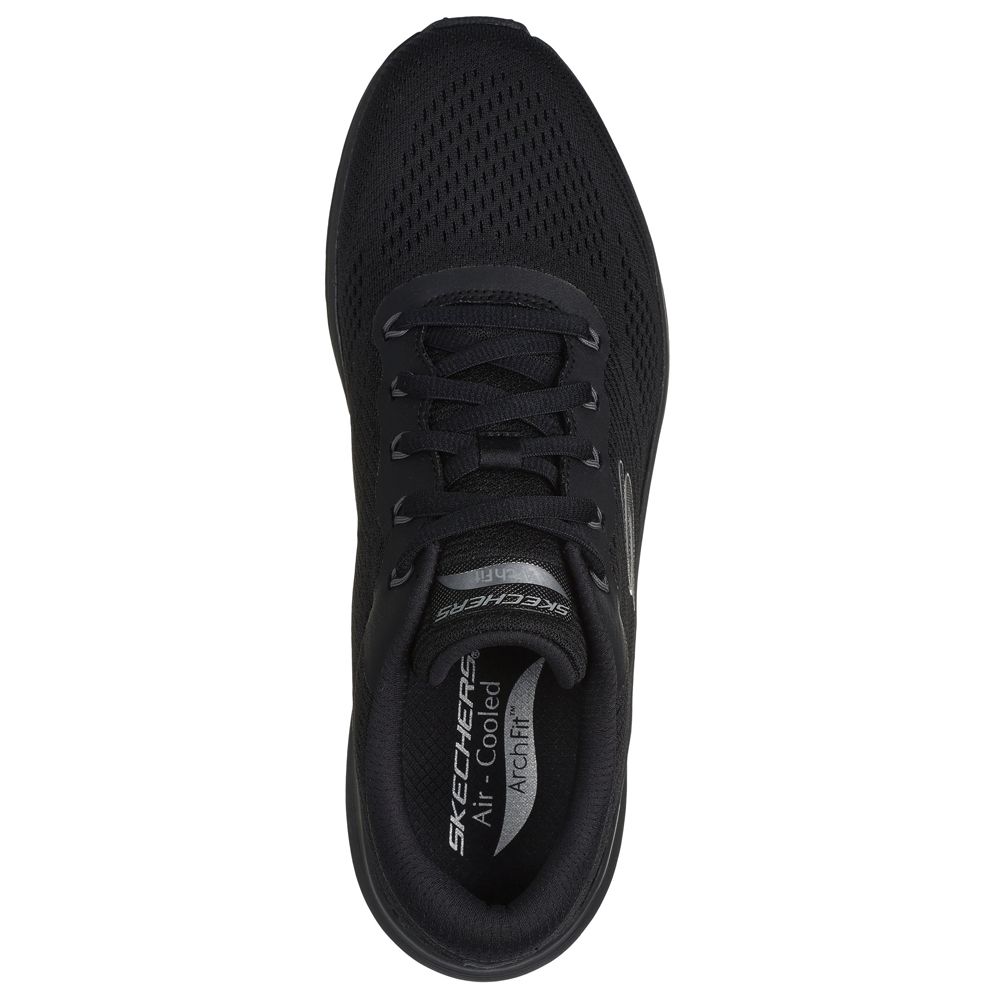 H1916 Skechers Arch Fit 2.0 Ext Wide Trainers(Black)