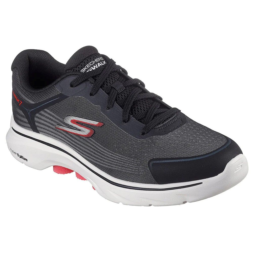 H1932 Skechers GoWalk 7 Alen Trainers (Black/Red)