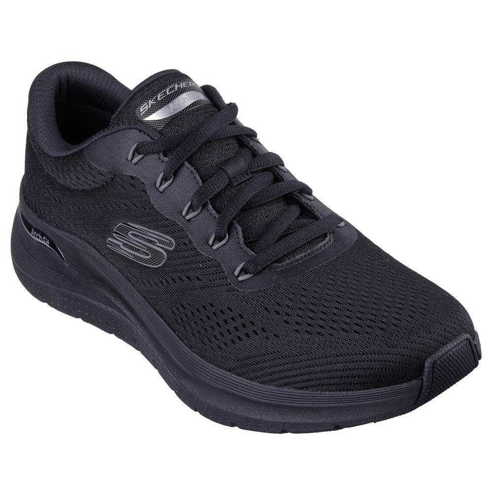 H1916 Skechers Arch Fit 2.0 Ext Wide Trainers(Black)