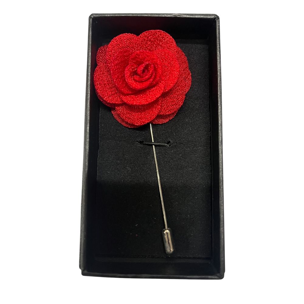 X1002 Dalaco Flower Lapel Pin (Red)