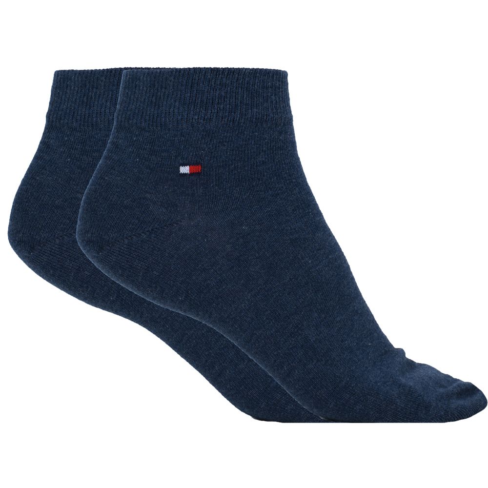 X886 Tommy Hilfiger Quarter Sock (2 Pair Pack, Navy)