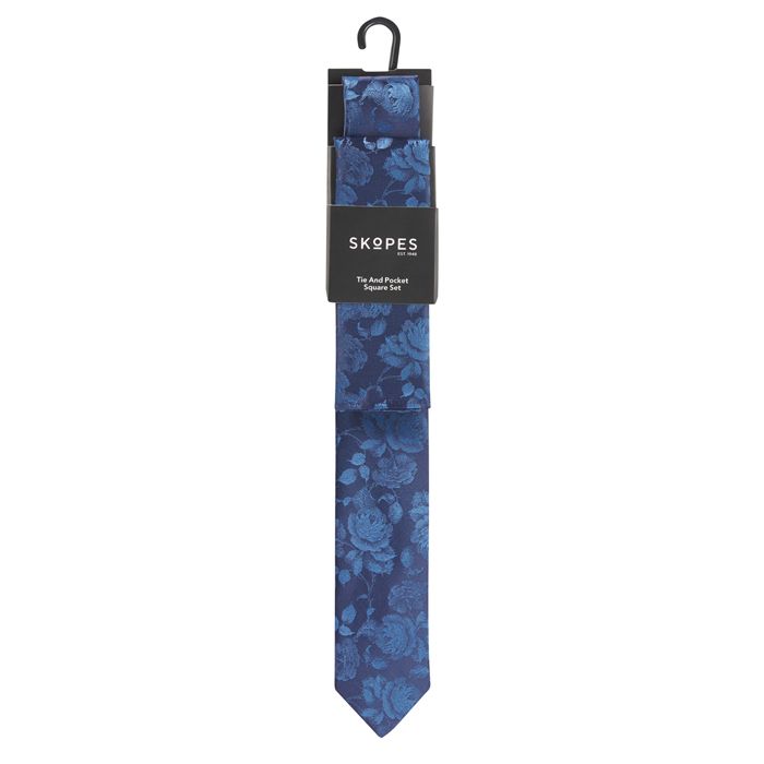 TA8854 Skopes Floral Tie & Pocket Square Set