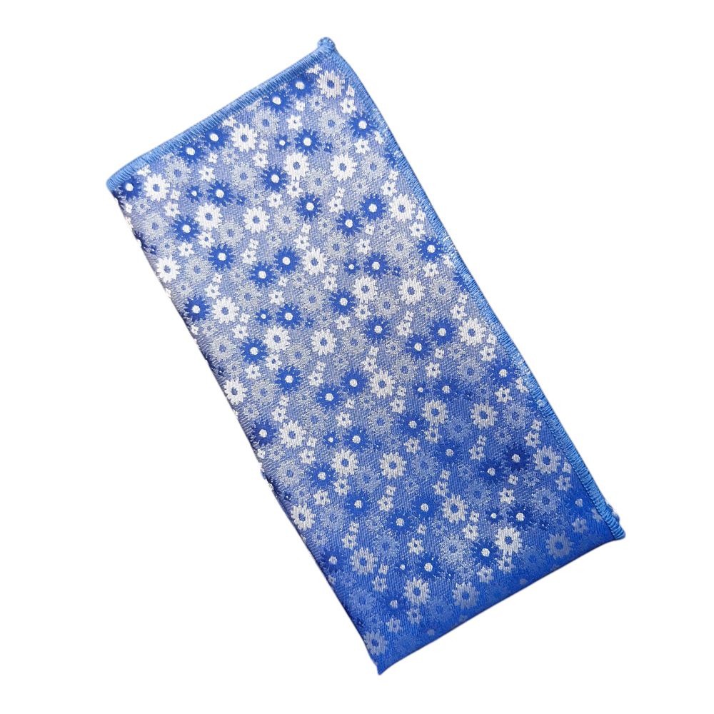 X945 Heirloom Juliette British Handmade Pocket Square (Blue)