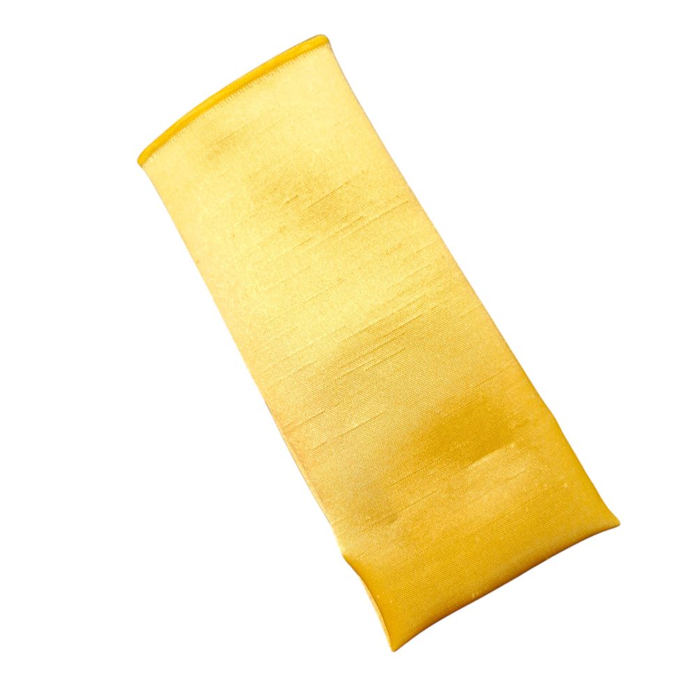 X946 Heirloom Dupion Primrose British Handmade Pocket Square