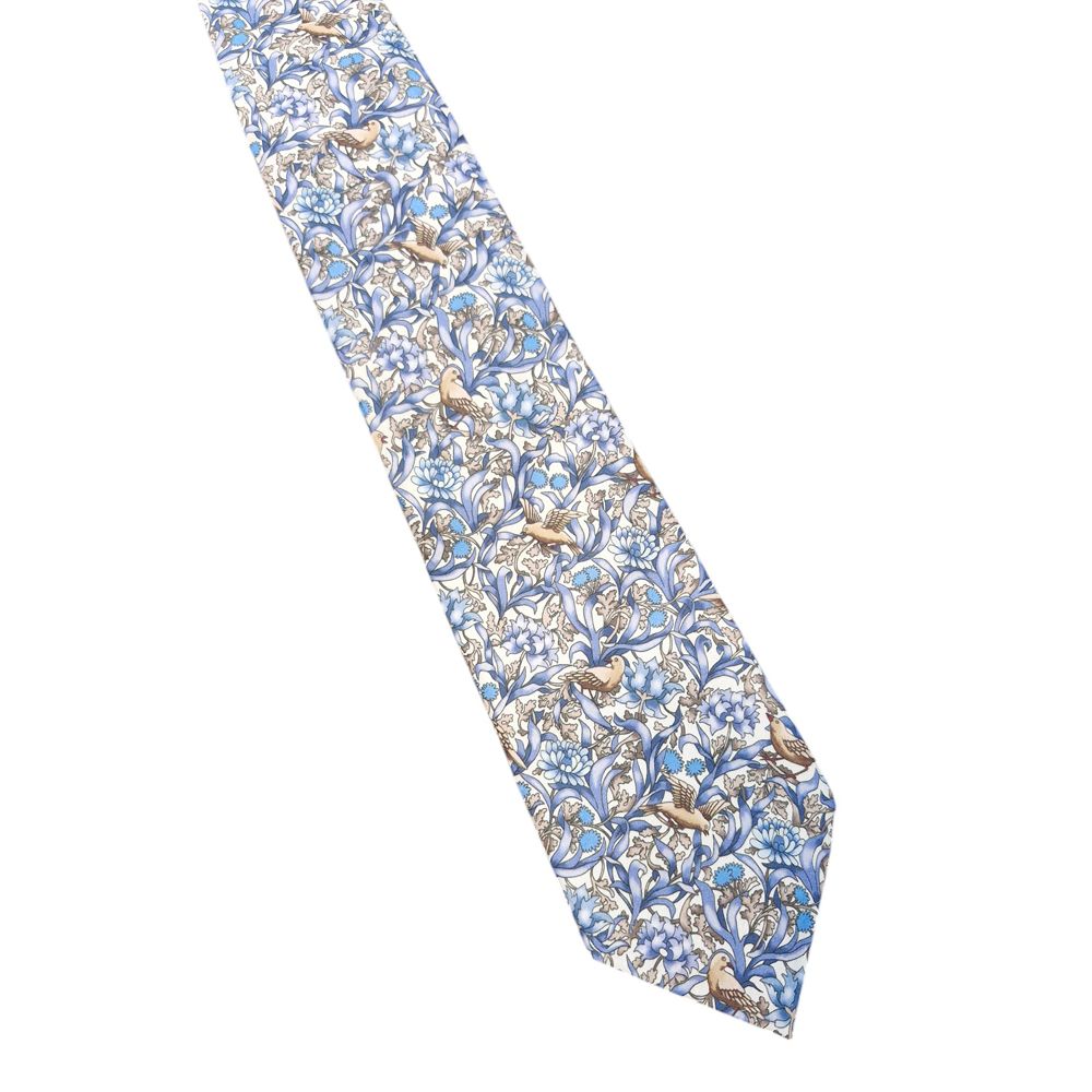 X948 Heirloom Blue Bird British Handmade Tie