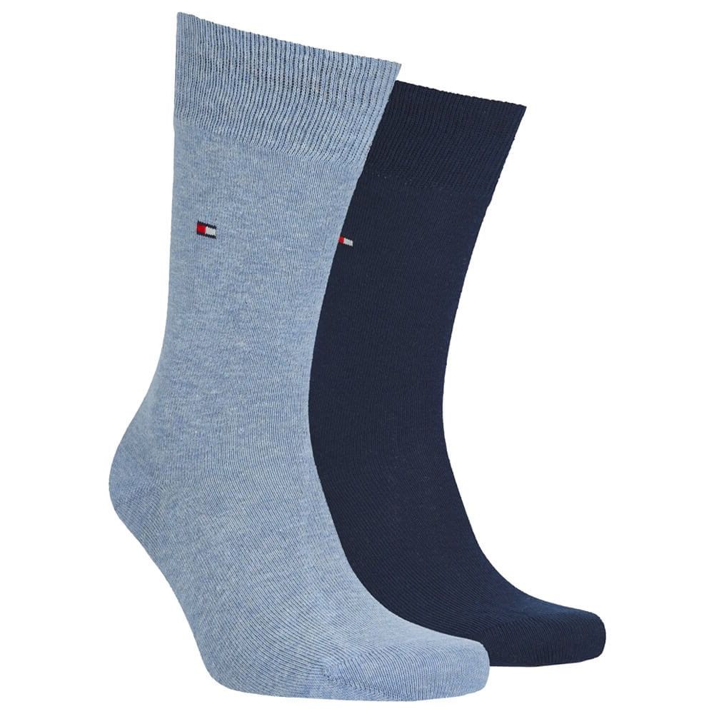 X966 Tommy Hilfiger Iconic Sock (2 Pair Pack, Lt Blue/Navy)