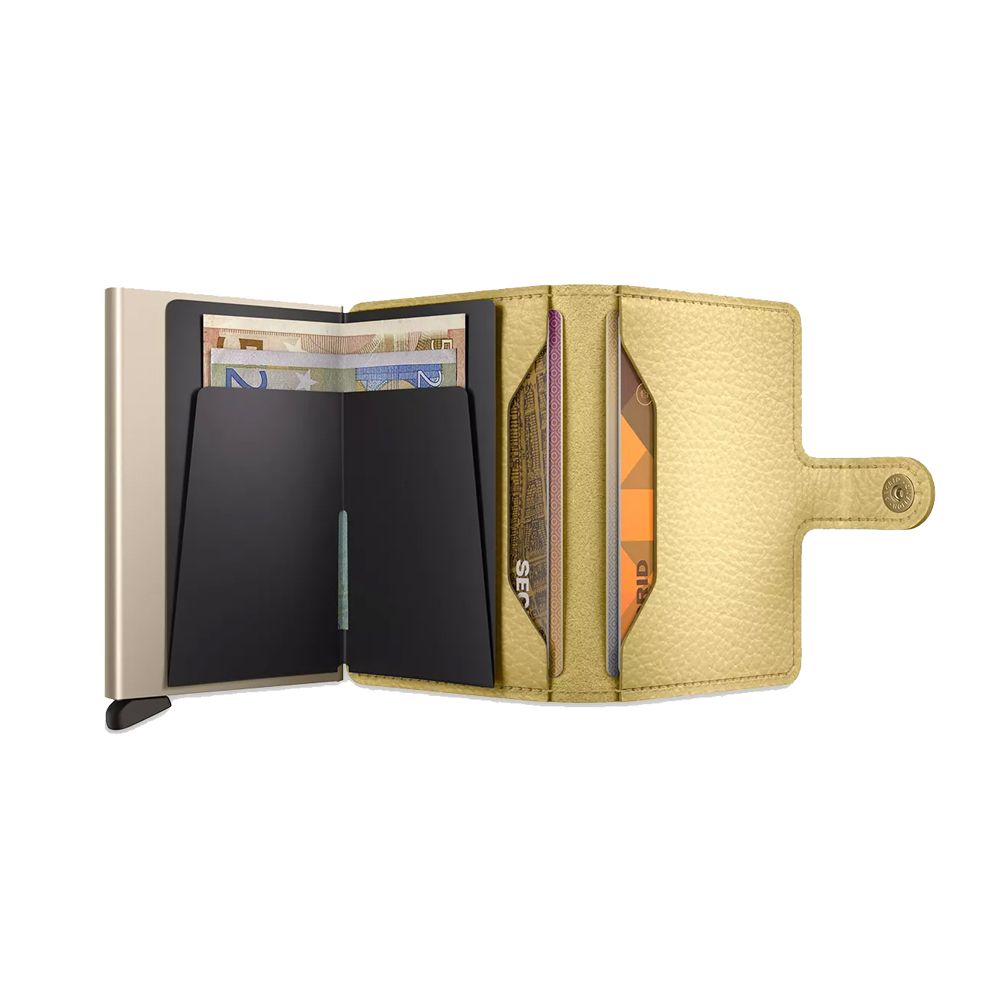 X970 Secrid Mini Leather Wallet RFID Cardprotector (Yellow)