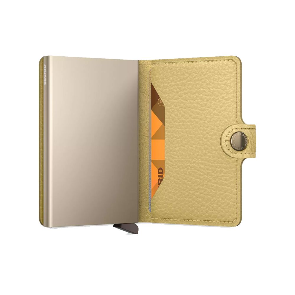 X970 Secrid Mini Leather Wallet RFID Cardprotector (Yellow)