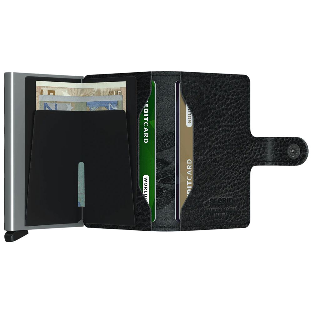 X970 Secrid Mini Leather Wallet RFID Cardprotector (Mag Black)