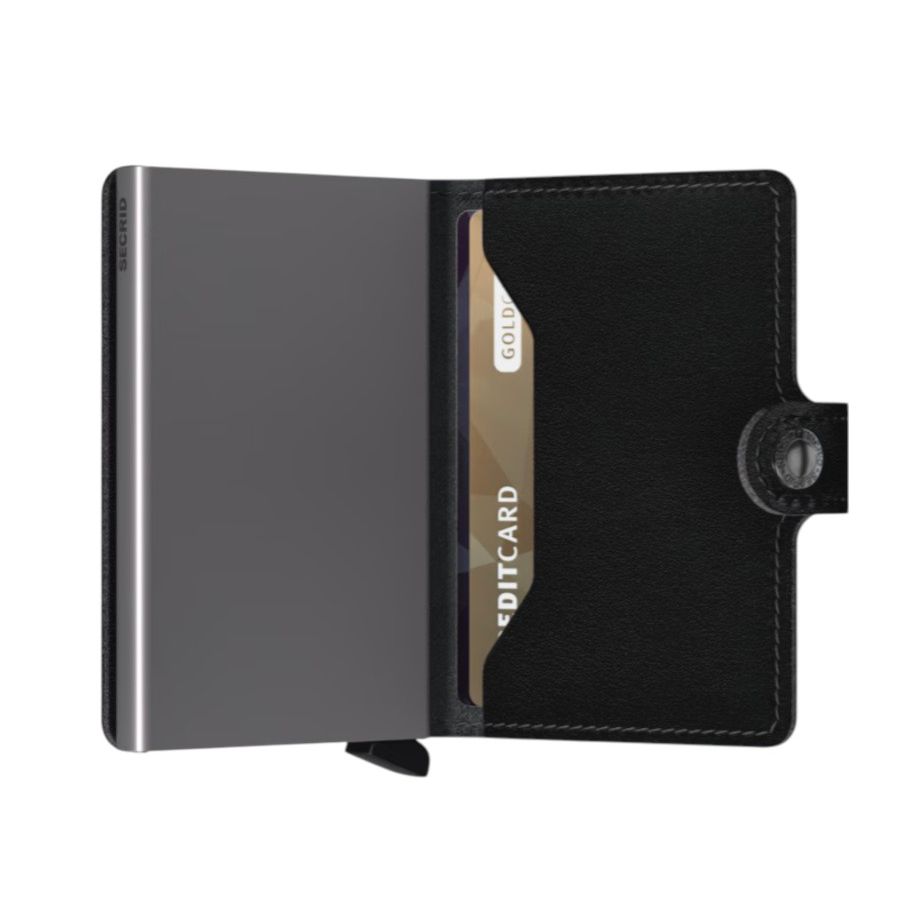 X970 Secrid Mini Leather Wallet RFID Cardprotector (Black)