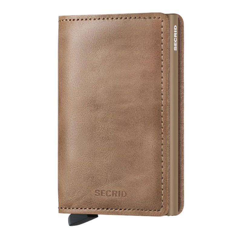 X971 Secrid Slim Leather Wallet RFID Cardprotector (Taupe)
