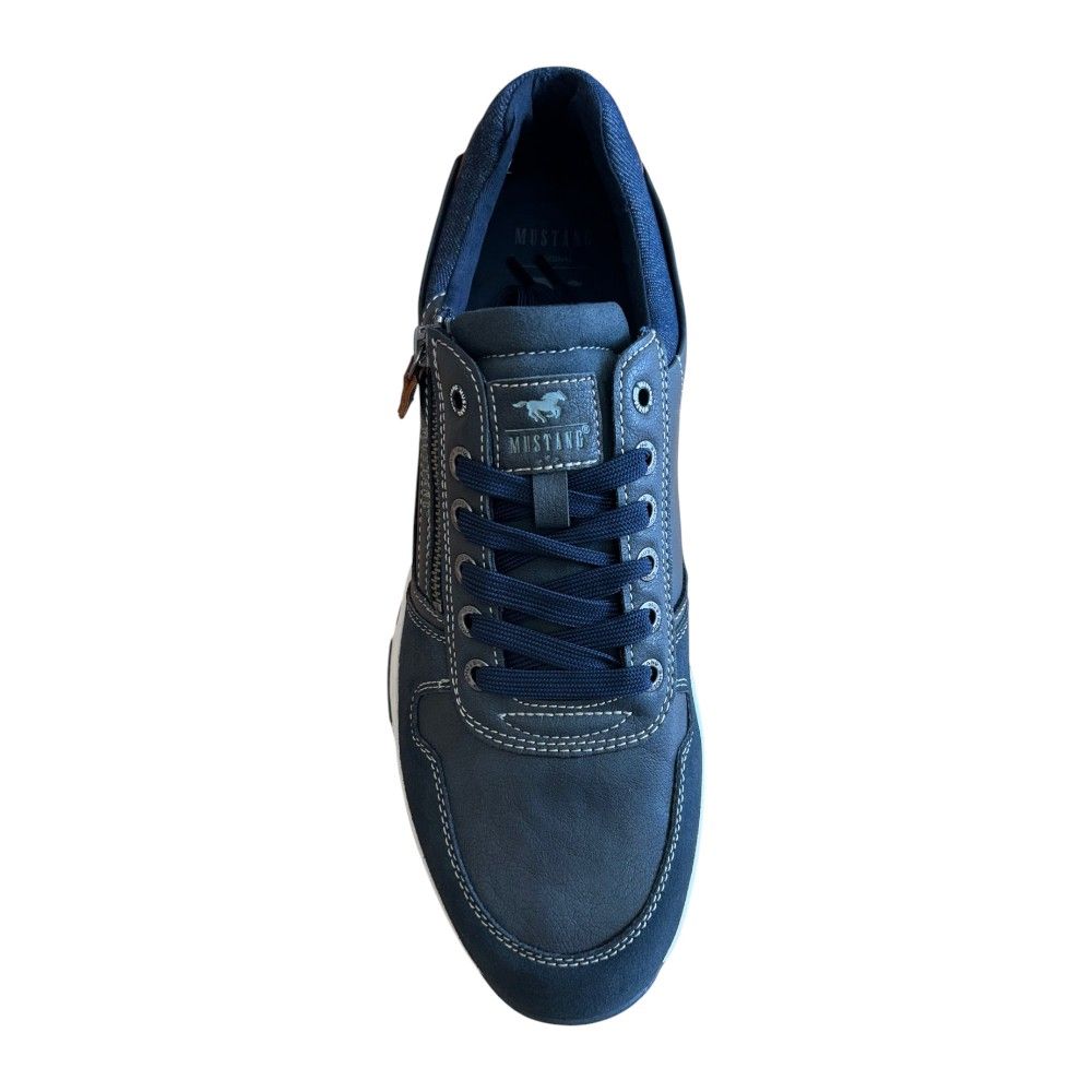 H1990 Mustang Casual lace Up Trainer/Shoe (Navy)