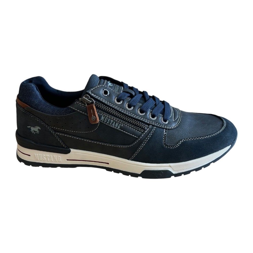 H1990 Mustang Casual lace Up Trainer/Shoe (Navy)