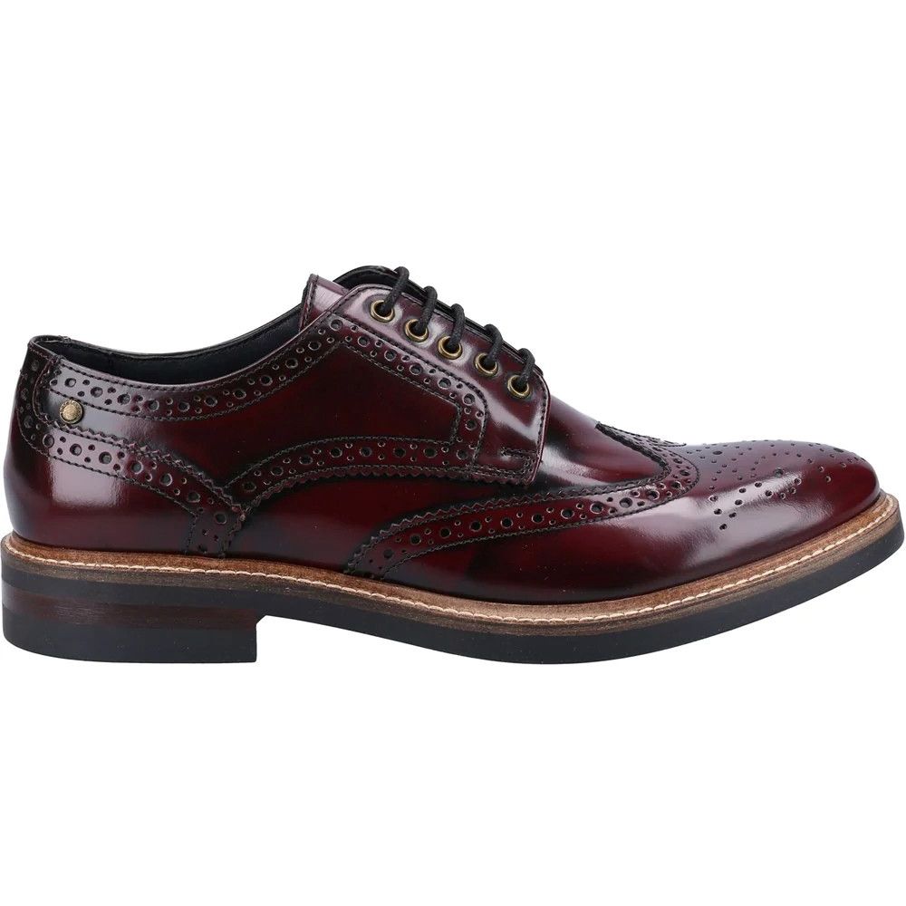 H1939 Base London Woburn Hi Shine Lace Up Shoe (Bordo)