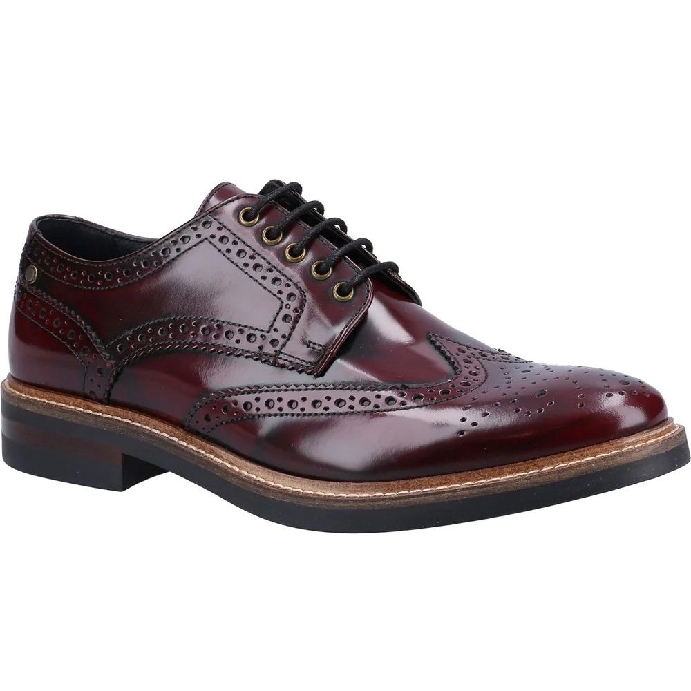 H1939 Base London Woburn Hi Shine Lace Up Shoe (Bordo)