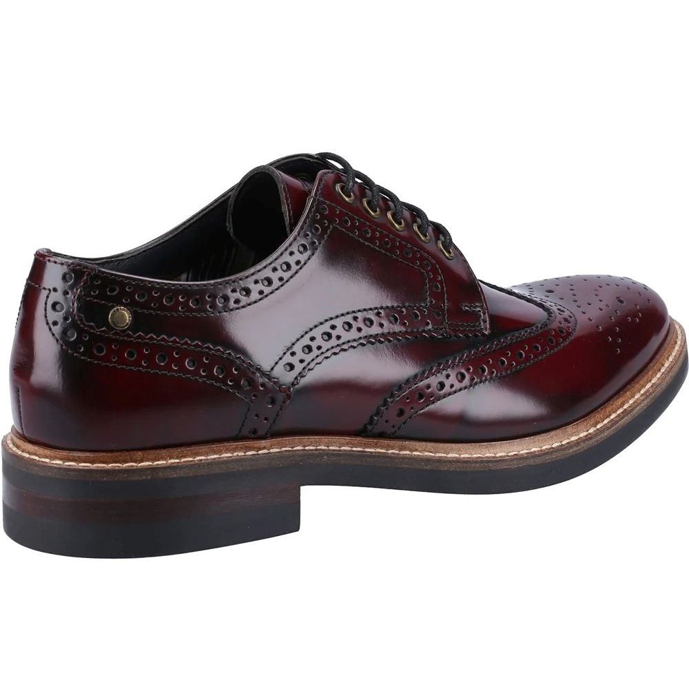 H1939 Base London Woburn Hi Shine Lace Up Shoe (Bordo)